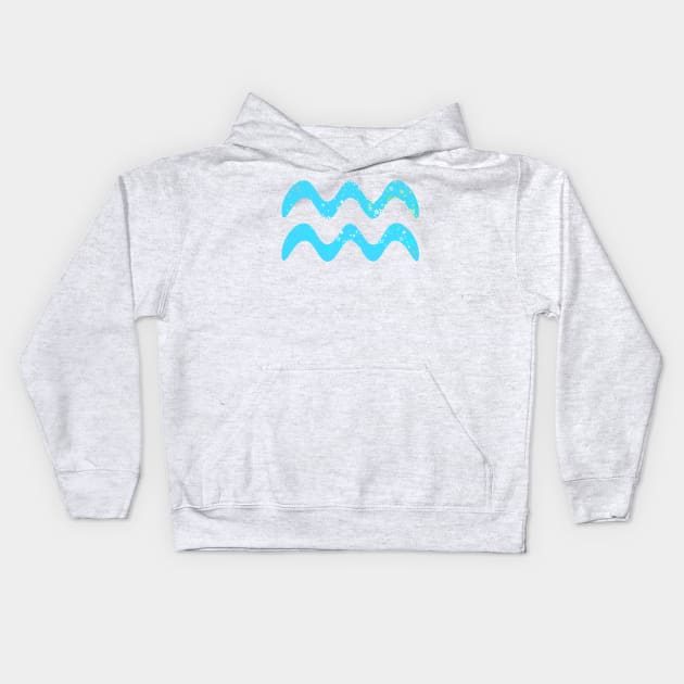 Aqua Symbol Kids Hoodie by lolosenese